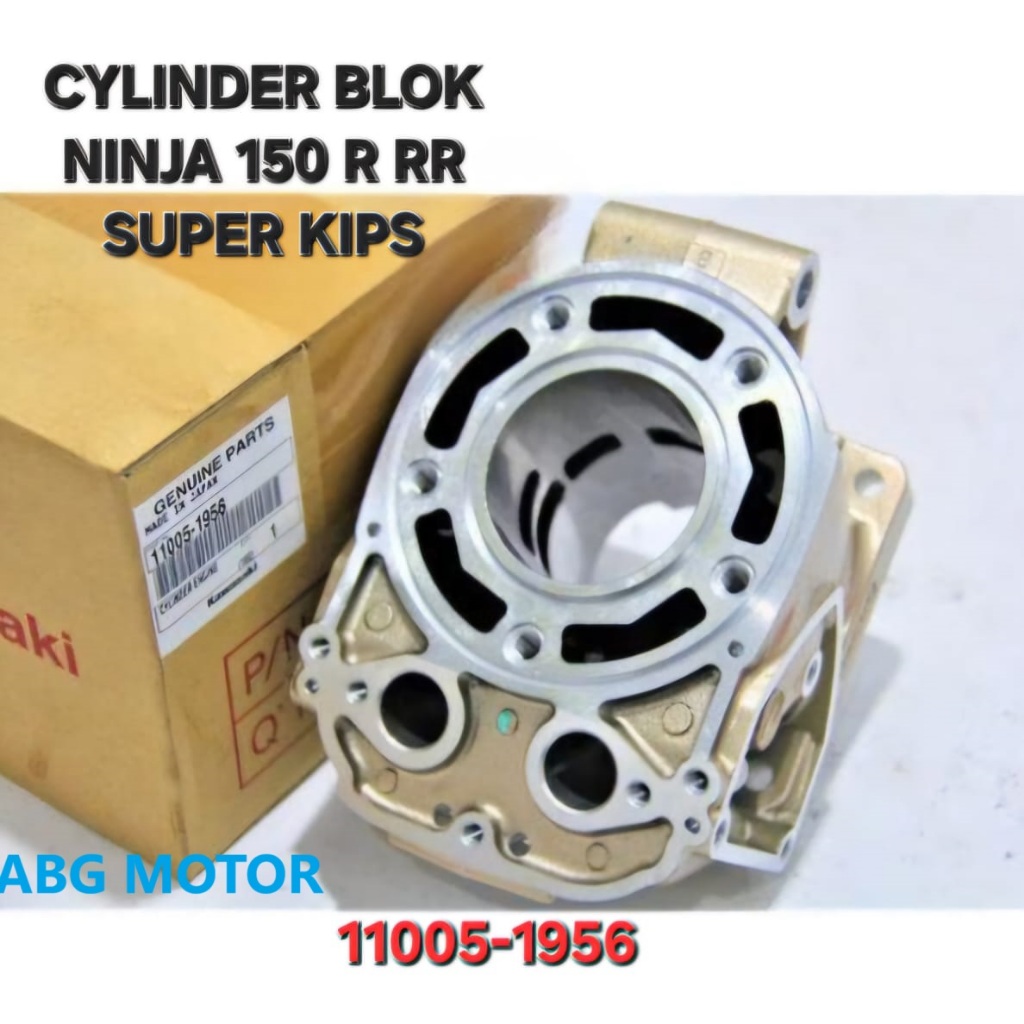 CYLINDER BLOCK BLOK NINJA 150 R RR SS SUPER KIPS GOLD EMAS ORIGINAL ASLI MADE IN JAPAN 11005-1956