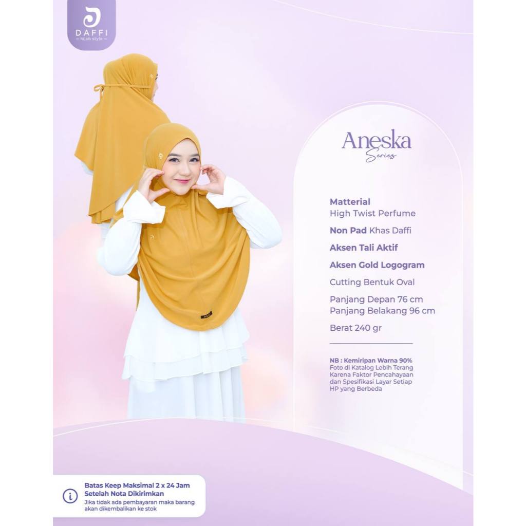 Hijab Daffi Aneska Series hijab jumbo instan jilbab jumbo instan ORI Daffi