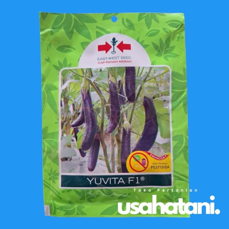 YUVITA F1 ( Yumi Tahan Virus ) 1100 Butir Benih Terong Ungu Cap Panah Merah