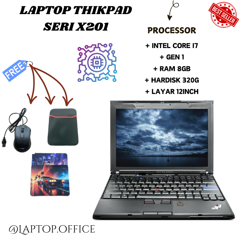 LAPTOP SERI X201, X230, E130, E530, E540, L530, L570, T510, T520, CORE I3-I7, RAM 8GB, SSD-HDD 128-2