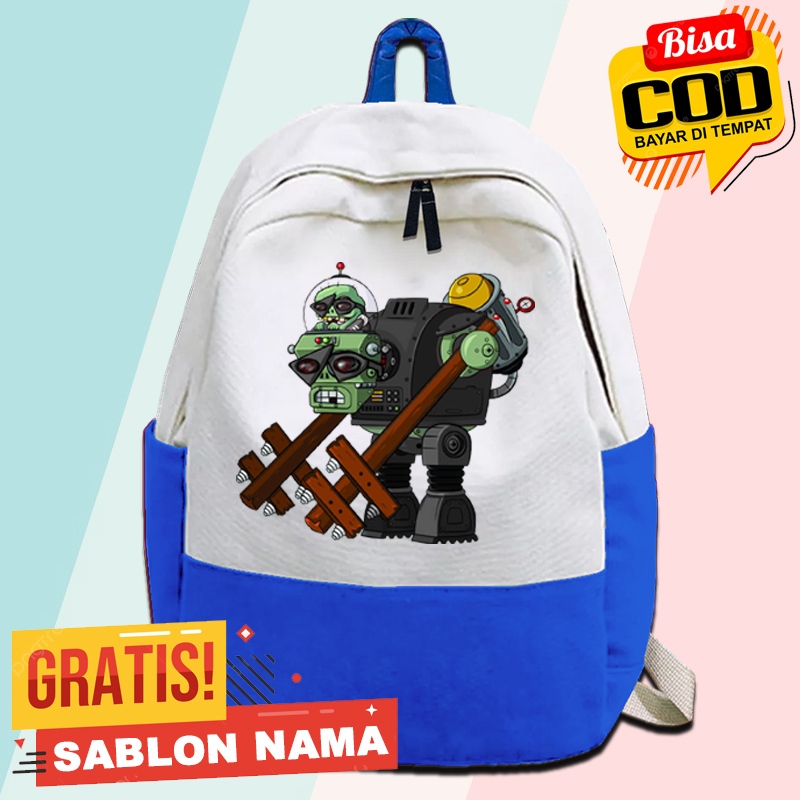 Tas Ransel Tas Sekolah Anak Motif Plant Vs Zombie Character Zombie Boss