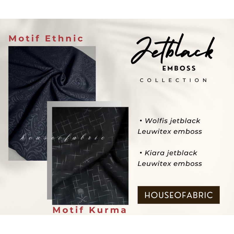Kain Wolfis Kiara Jetblack Emboss eceran