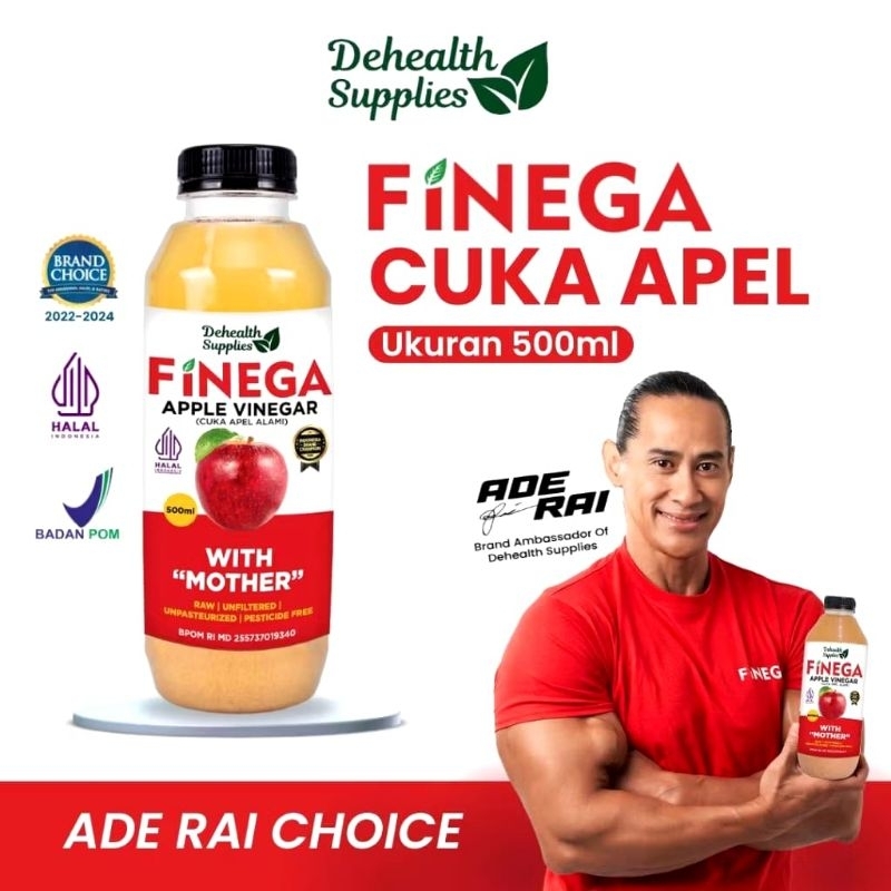 

Dehealth Supplies FINEGA CUKA APEL 500ml botol plastik