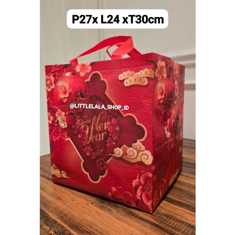 TAS LAMINASI IMLEK 27x24x30cm /Tas Kue Lapis Spikuk Tas imlek hok waterproof