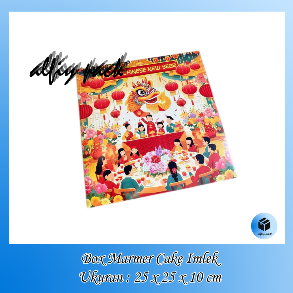 

1pack isi 10pcs BOX CAKE HAMPERS IMLEK 25X25X10 CM KOTAK KUE LAPIS DUS KUE BOLU PACKAGING CNY SINCIA