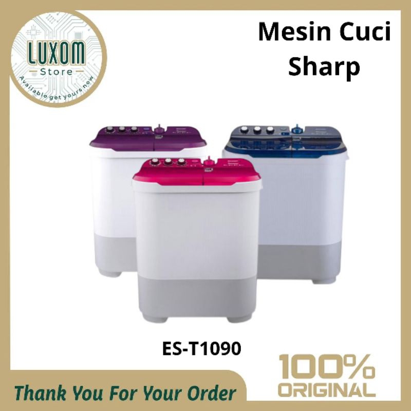 Mesin Cuci Sharp ES-T1090 (10kg) /mesin cuci sharp 2 tabung /mesin cuci/sharp