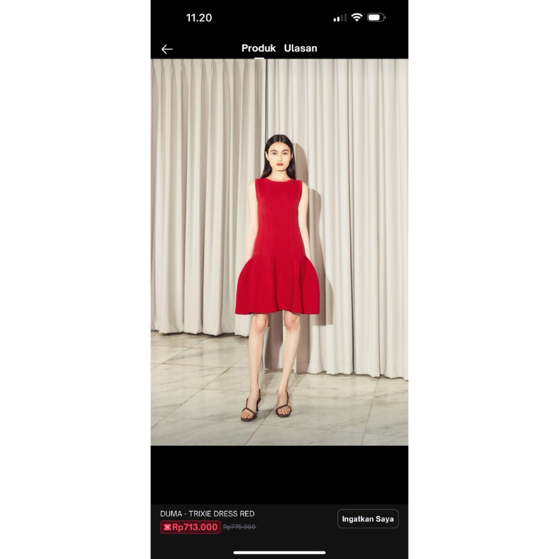 preloved duma trixie dress red