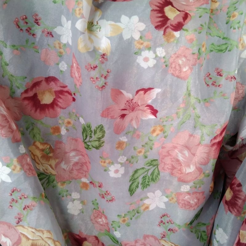 Kain katun silk impor | Harga/0,5m | bahan katun silk | bahan katun silk motif | kain katun silk....