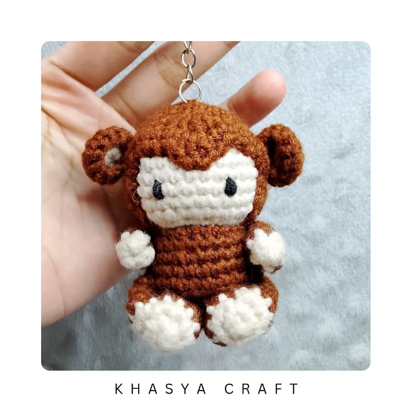 Monyet Gantungan Kunci Tas Lucu Murah Amigurumi
