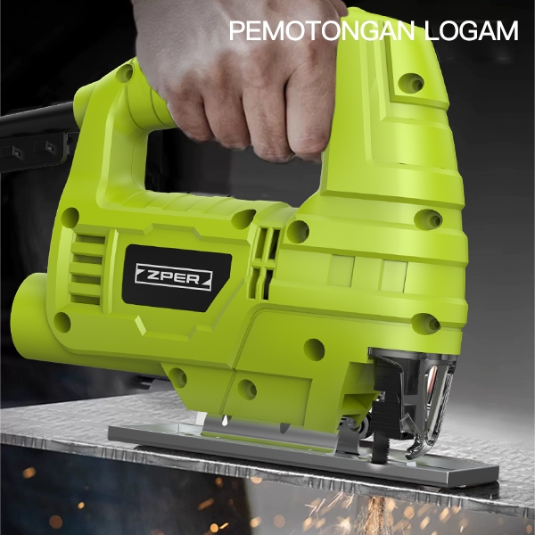 ZPER Mesin Jigsaw Modern Gergaji Kayu Super Tajam Mesin Potong Kayu Chainsaw Gergaji Listrik Kabel