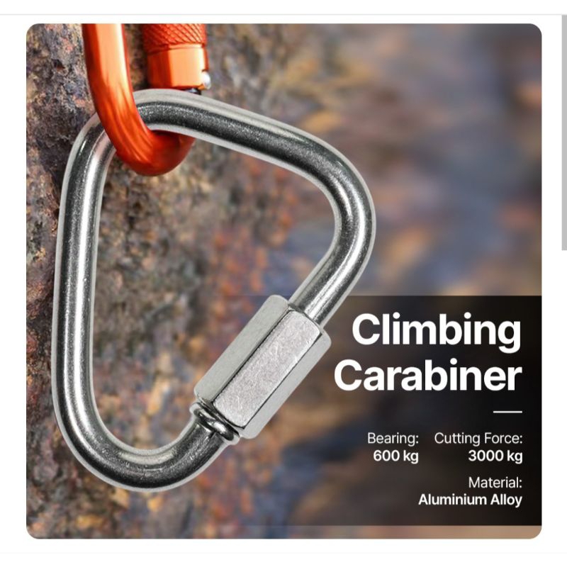 Carabiner climbing safety lock / carabiner hammock