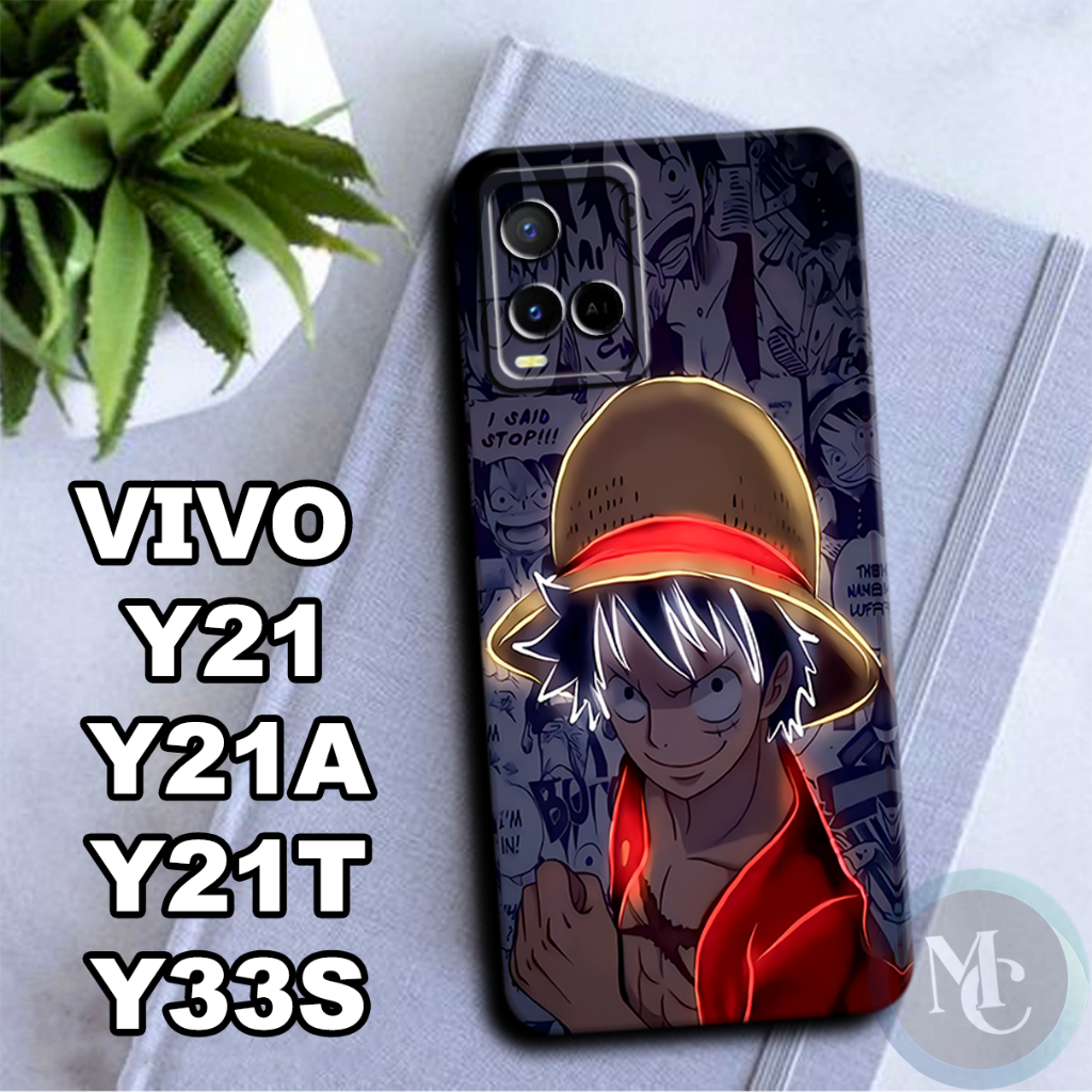 CC4/Softcase karet lentur untuk Vivo Y21,Y21A,Y21T,Y33S/Motif karakter anime luffy/case Vivo Y21/kes