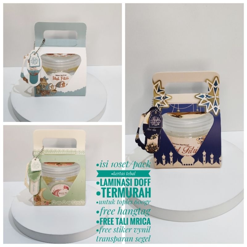 

10 set BOX HAMPERS TABUNG 400gr KUE KERING LEBARAN IDUL FITRI TERMURAH