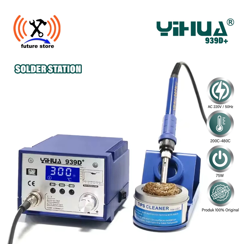 Yihua Soldering Station 939D+ / Solder Station Yihua 939D+ / Iron Holder Original - Solder Teknisi P