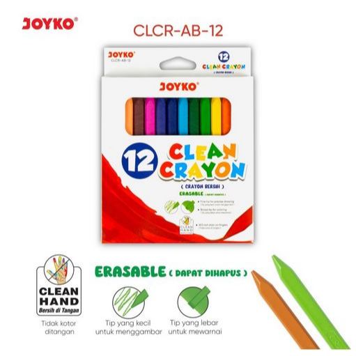 

Joyko Clean Crayon 12 CLCR-AB-12