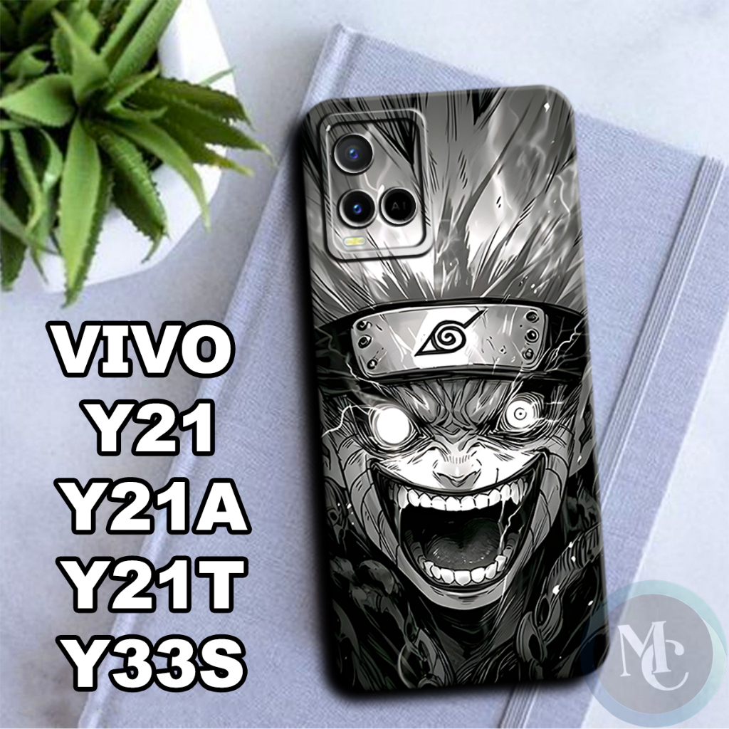 CC9/Softcase karet lentur untuk Vivo Y21,Y21A,Y21T,Y33S/Motif karakter anime luffy/case Vivo Y21/kes