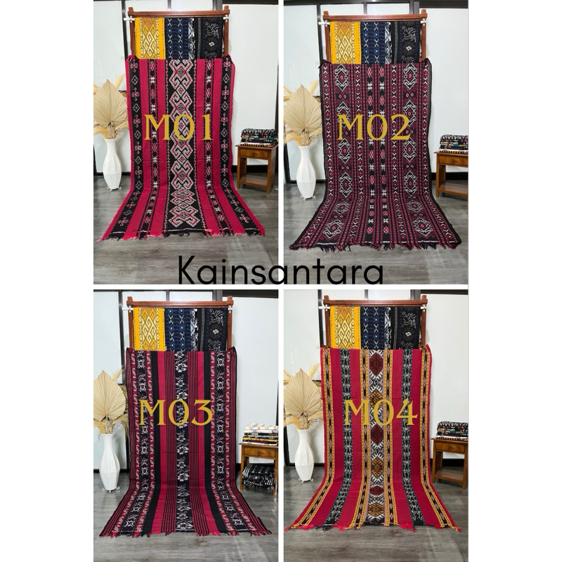 kain tenun Jepara warna merah -Kain tenun etnik viral -saput Bali