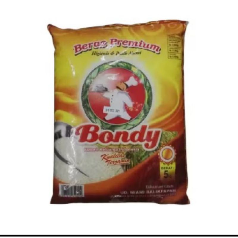 

Beras Bondy Premium kemasan 5 kg