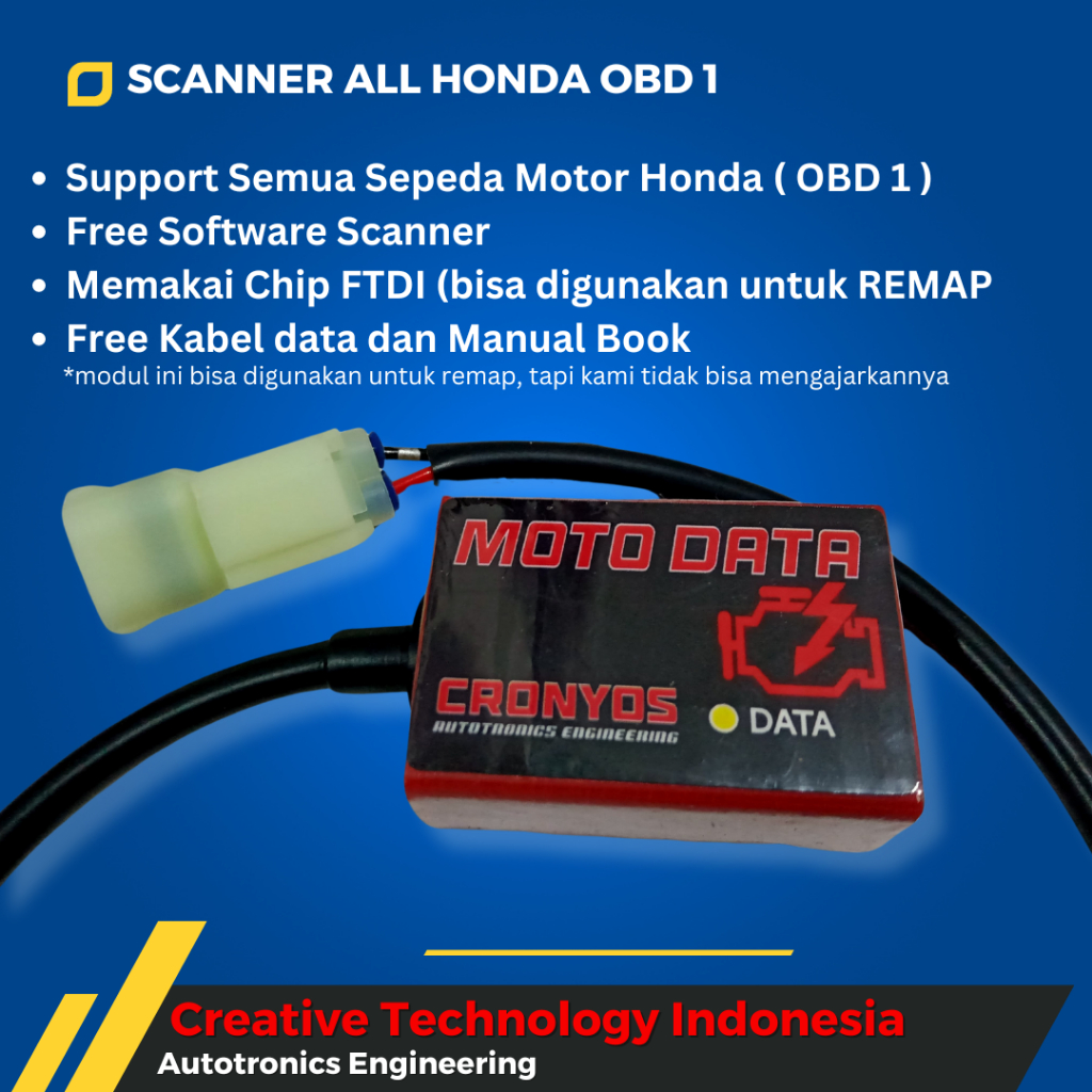 Scanner Sepeda Motor Honda OBD 1 versi Laptop