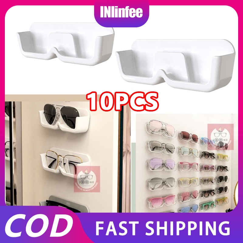 10Pcs Rak Kacamata Dinding /Rak Kacamata Tempel Dinding