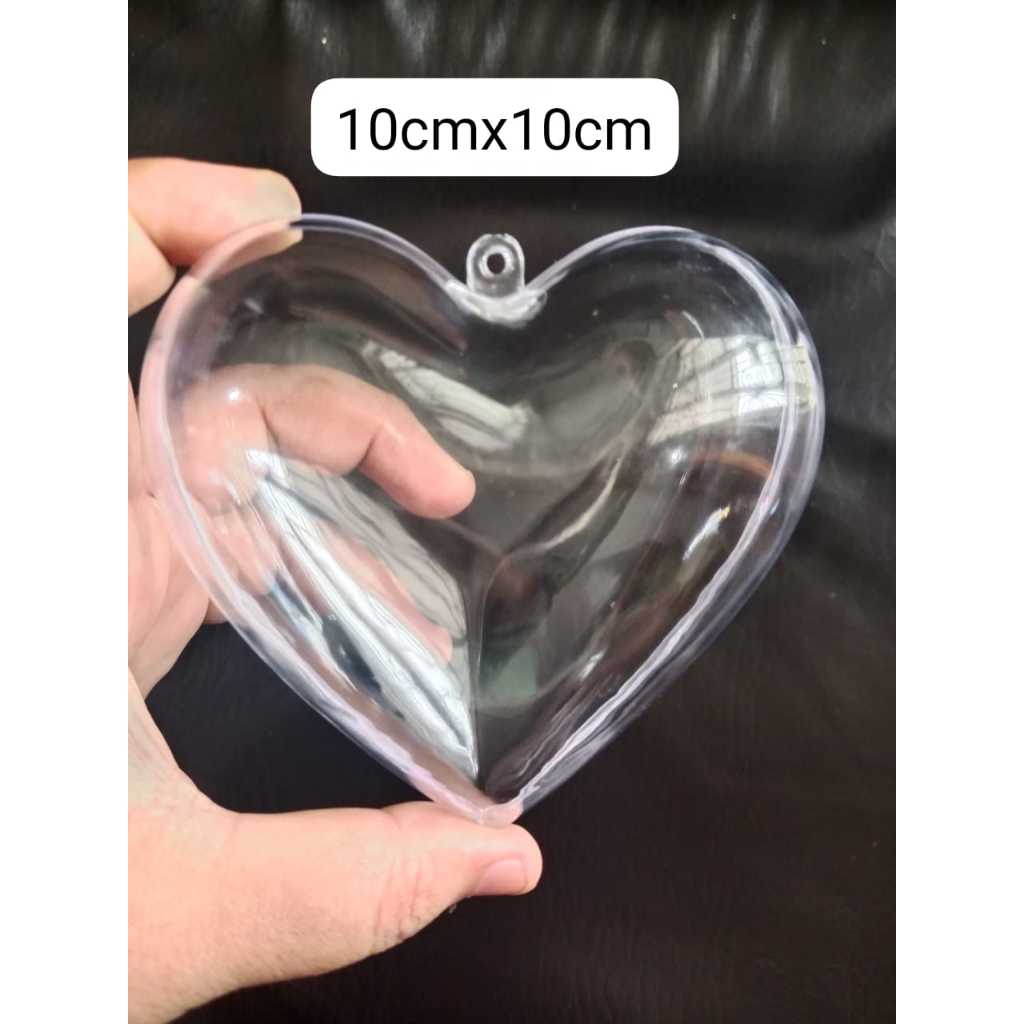 Bola Akrilik Hati | Heart Bola Akrilik Hati | HearShape Acrylic bening dekor