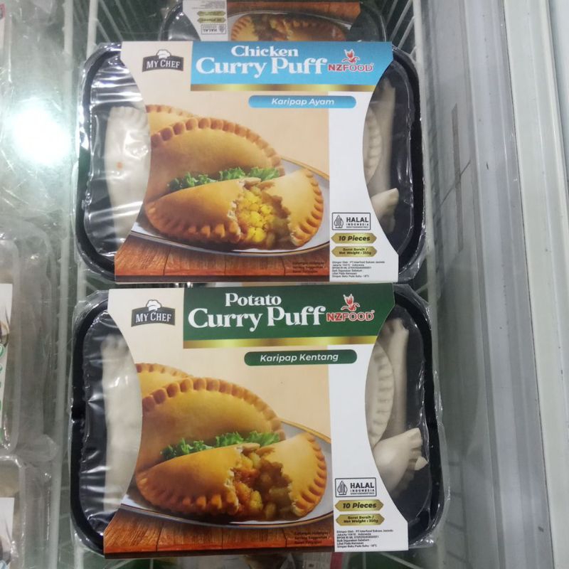 

Pastel Nzfood Rasa Chiken Curry Puff karipap ayam, Potato Curry Puff kariapap kentang isi 10pcs