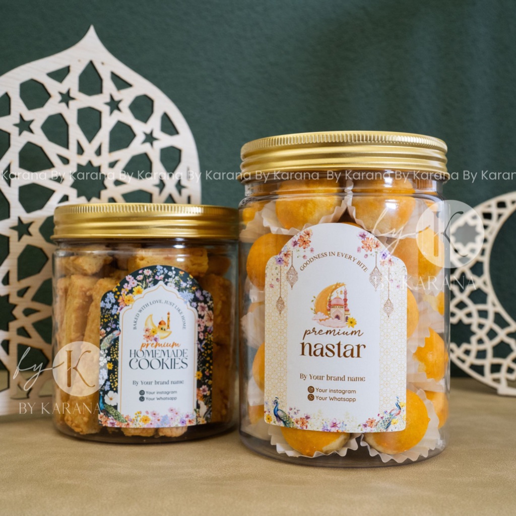 

[PER PACK][DESIGN 2025] STICKER TOPLES KUE KERING LEBARAN / STICKER HAMPERS IDUL FITRI / NEW DESIGN 2024