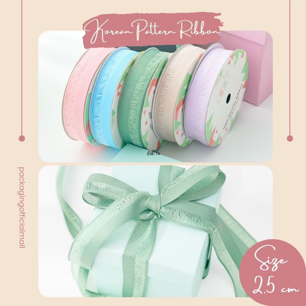 

KOREAN PATTERN RIBBON / PITA KAIN / PITA KADO / FLORIST SUPPLY