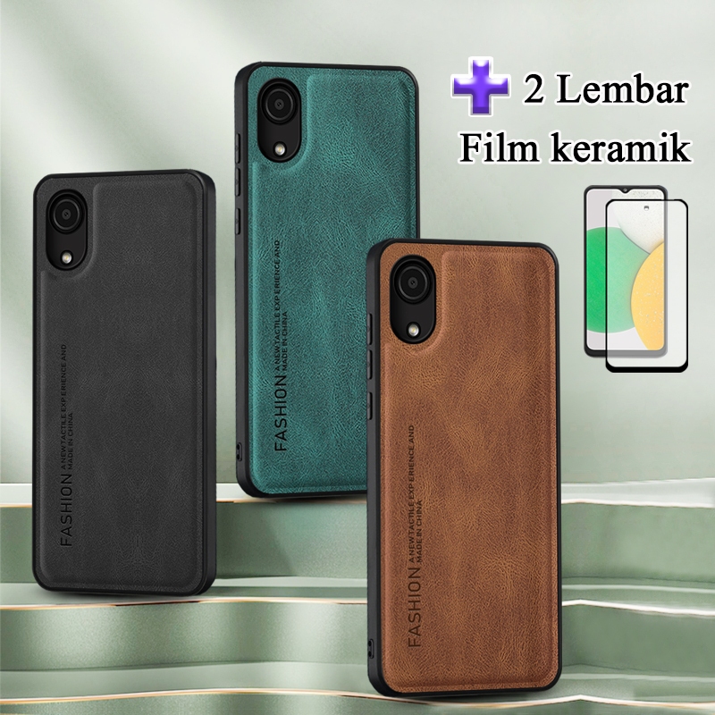 2 In 1 Case Samsung Galaxy A03 Core Casing Kulit Premium Dengan Anti Gores