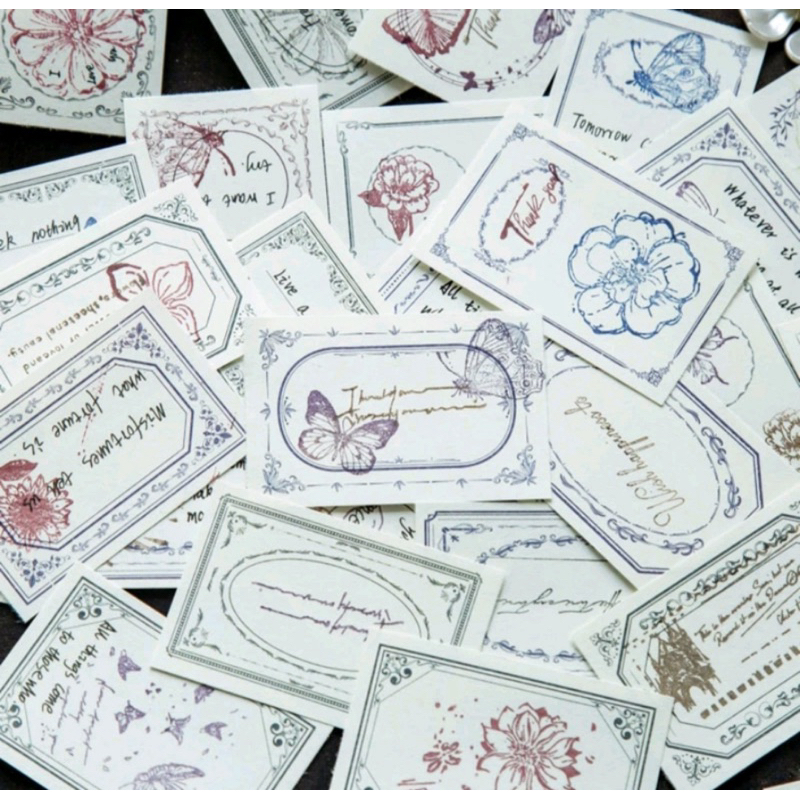 

[TGV024] 3 pcs - Sticker Vintage / Sticker Aesthetic / Dekorasi Scrapbook / Journal Kit / Jurnal Kit / Bujo Penpal Bullet