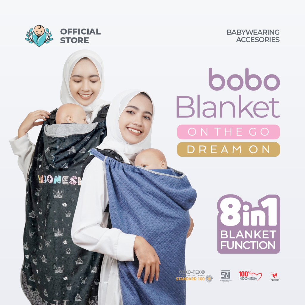 BAYIKU.ID BoboBlanket Selimut Bayi Selimut Gendongan On The Go Blanket Selimut 3in1 Multifungsi