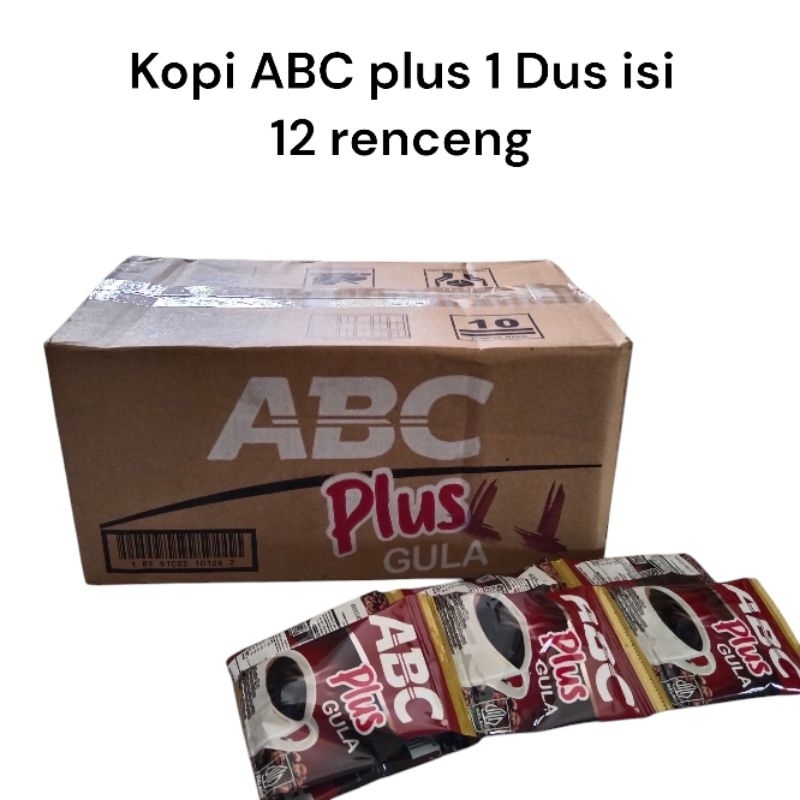 

Kopi ABC plus gula 1 dus isi 12 renceng @18g