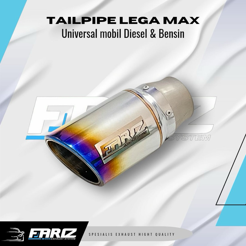 Mufler Tailpipe Lega Max model JTC Titanium Universal mobil diesel & bensin FARIZ EXHAUST