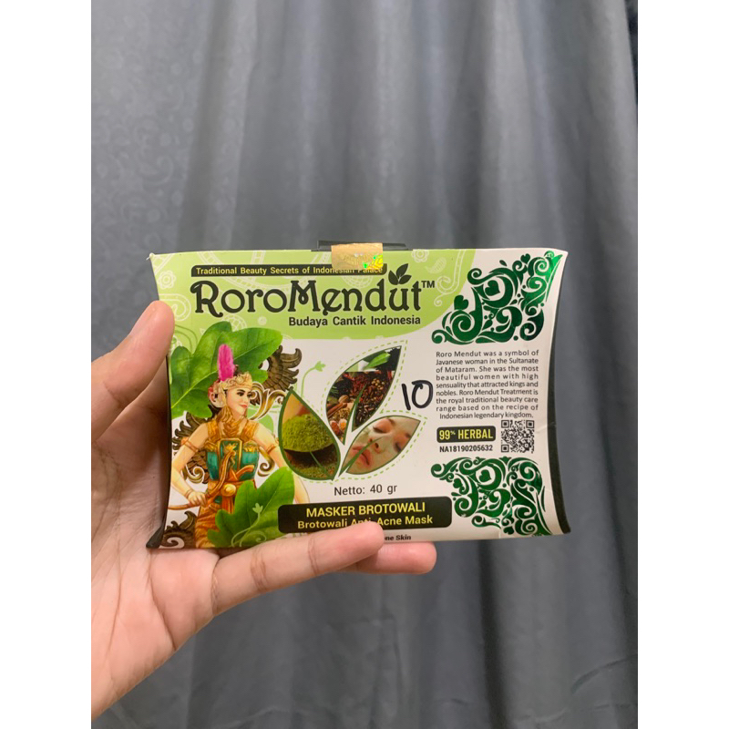 Maca.storeid - ✨Preloved✨ RORO MENDUT Masker Brotowali Whitening Anti Acne Face Mask |BPOM HALAL Ski