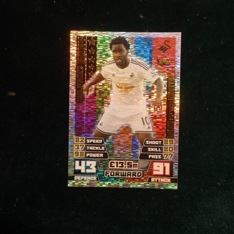 Kartu Bola Swansea City AFC TOPPS WILFRIED BONY