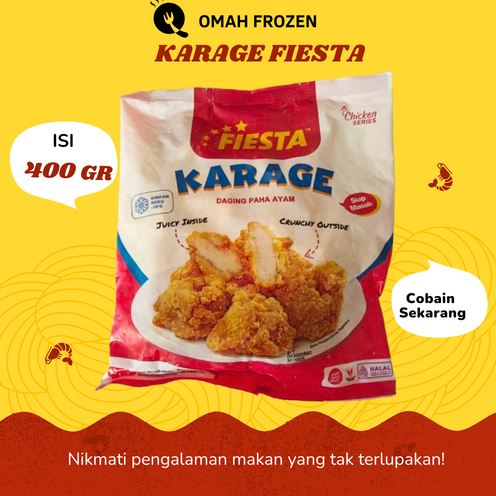 

Fiesta Karage Daging Ayam Paha Isi 400 GR frozen food makanan beku kemasan olahan