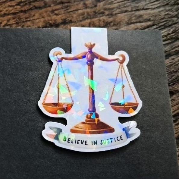 

Pembatas Buku Magnet | Handmade Magnetic Bookmark | Believe in Justice