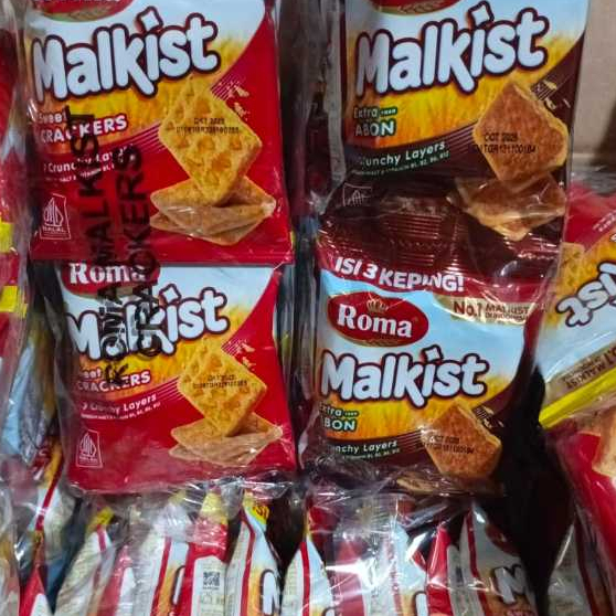 

MALKIST 18gram CRACKER/ABON/KELAPA KOPYOR/KEJU MANIS