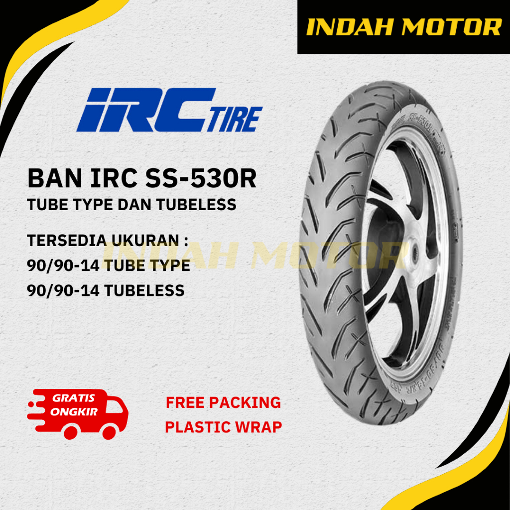 Ban Luar IRC SS-530R | SS530R | Ring 14 | Tubetype | Tubeless | 90/90-14 | Ban Motor
