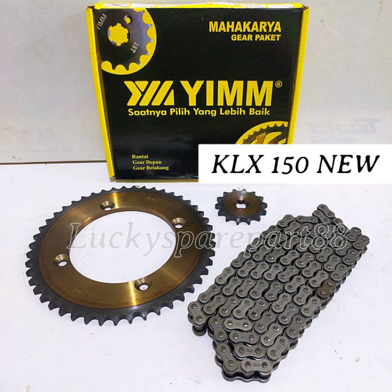 Gear Paket Gir Set Komplit Klx 150 New 14T-47T 428H-130L Yimm