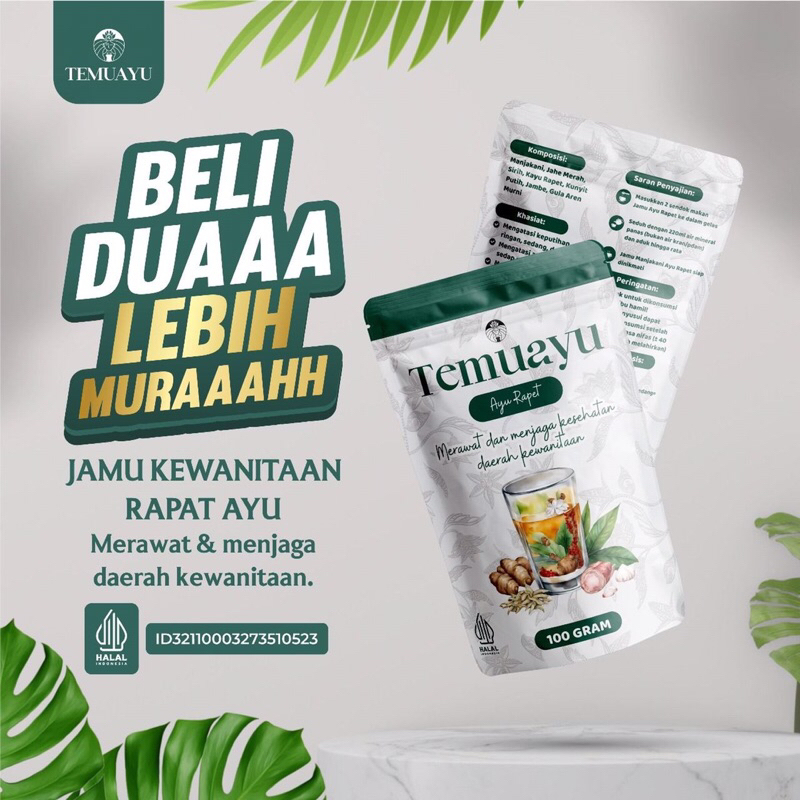 

Temuayu Beli Dua Lebih Murah- Minuman Jamu Instan herbal merawat dan menjaga kesehatan daerah kewatinaan - Mengatasi Keputihan - Melancarkan Datang Bulan - Meredakan nyeri kram Datang Bulan dan Menghilangkan Bau Tak Sedap Daerah Kewanitaan