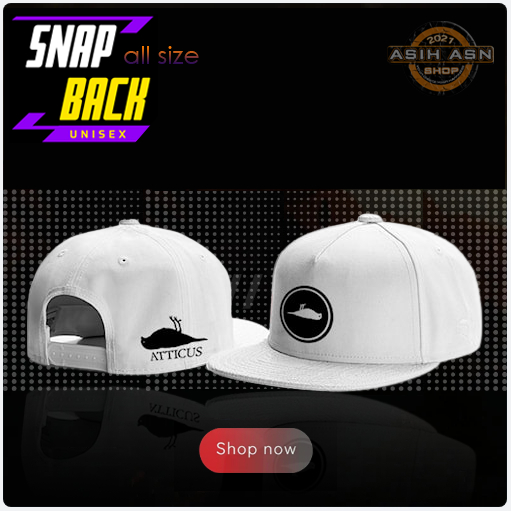 Topi Snapback Pria Atticus Putih Circle Hitam