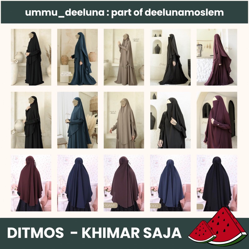 DITSY MOSLEM (KHIMAR SAJA) - SHAFA BLACK CARAMEL - SHALWA DARK BURGUNDY - SHANEEYA ORION BLUE RAISIN
