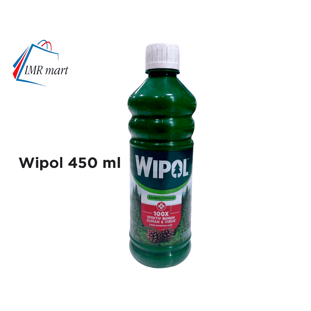 Wipol Botol 450 ml / Wipol karbol Cemara Botol / Wipol Botol 450 ml