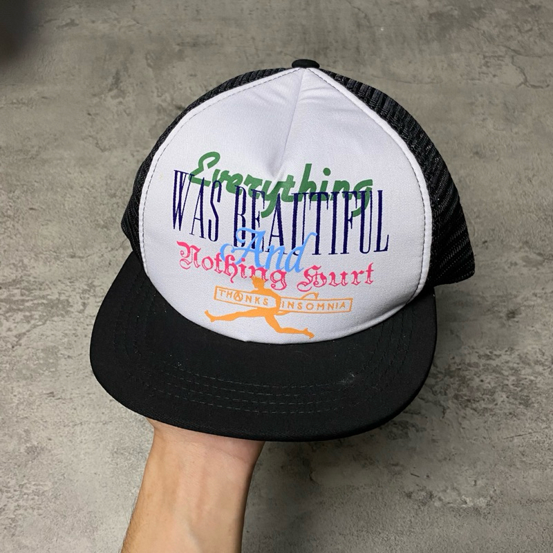 Trucker Hat Gianna White Black Thanksinsomnia