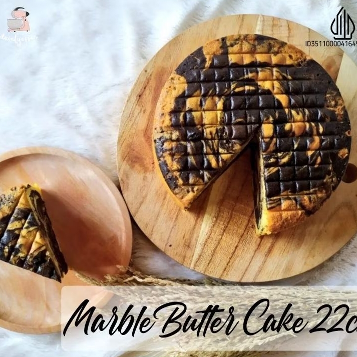 

Marble Butter Cake 22cm | marble/marmer cake, cake rasa cokelat dan vanilla