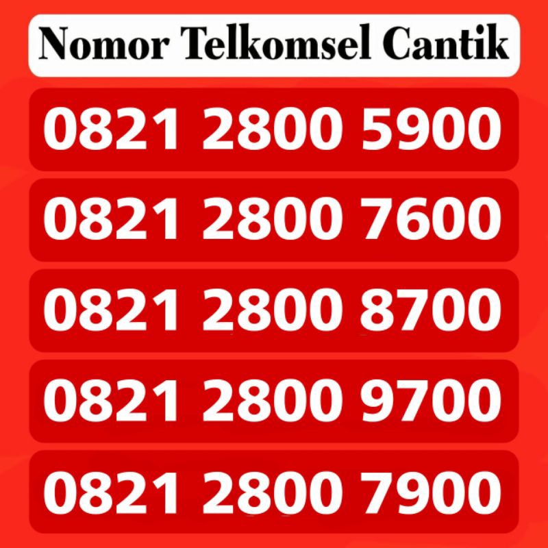 Nomor Cantik Simpati Nomor Telkomsel Kartu Perdana Nomer cantik