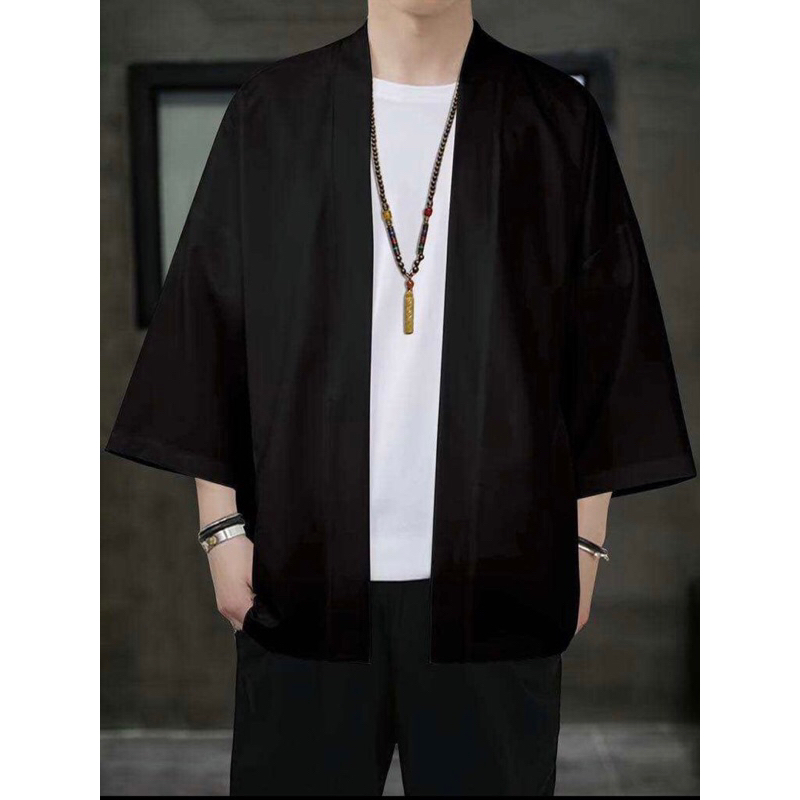 NO - Kaos Cardigan Style Kimono Polos Distro / Style Kimono Cardigan Casual / Cardigan Kimono Terbar