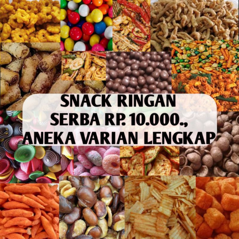 

Snack ringan serba 10.000 250gram varian lengkap manis gurih pedas renyah Snack kiloan jajan repack