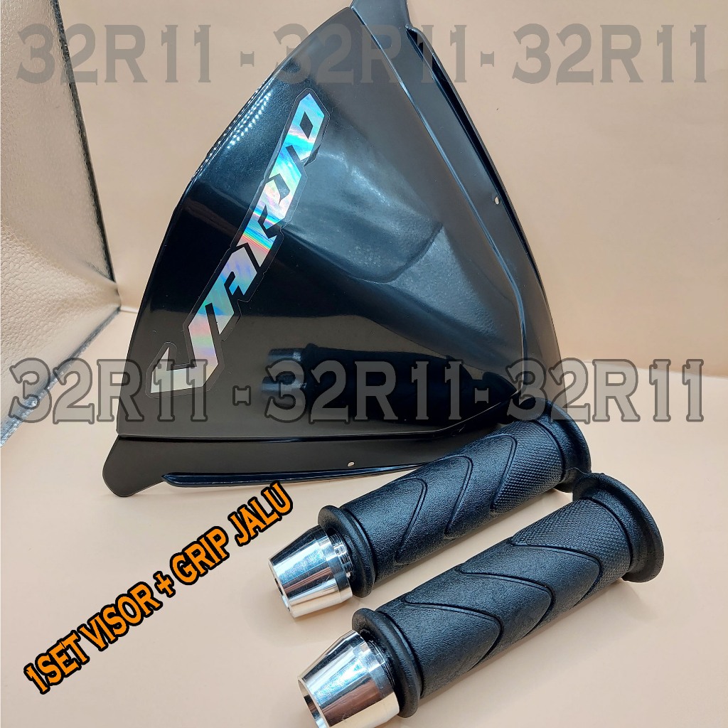 Visor vario tecno 110 karbu vario 125 karbu 1set handgrip standar + jalu stang